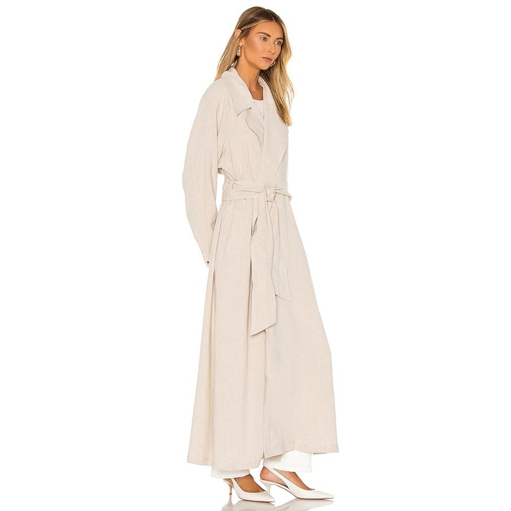 L'Academie The Saraphie Trench Tauple Linen blend Sz XL